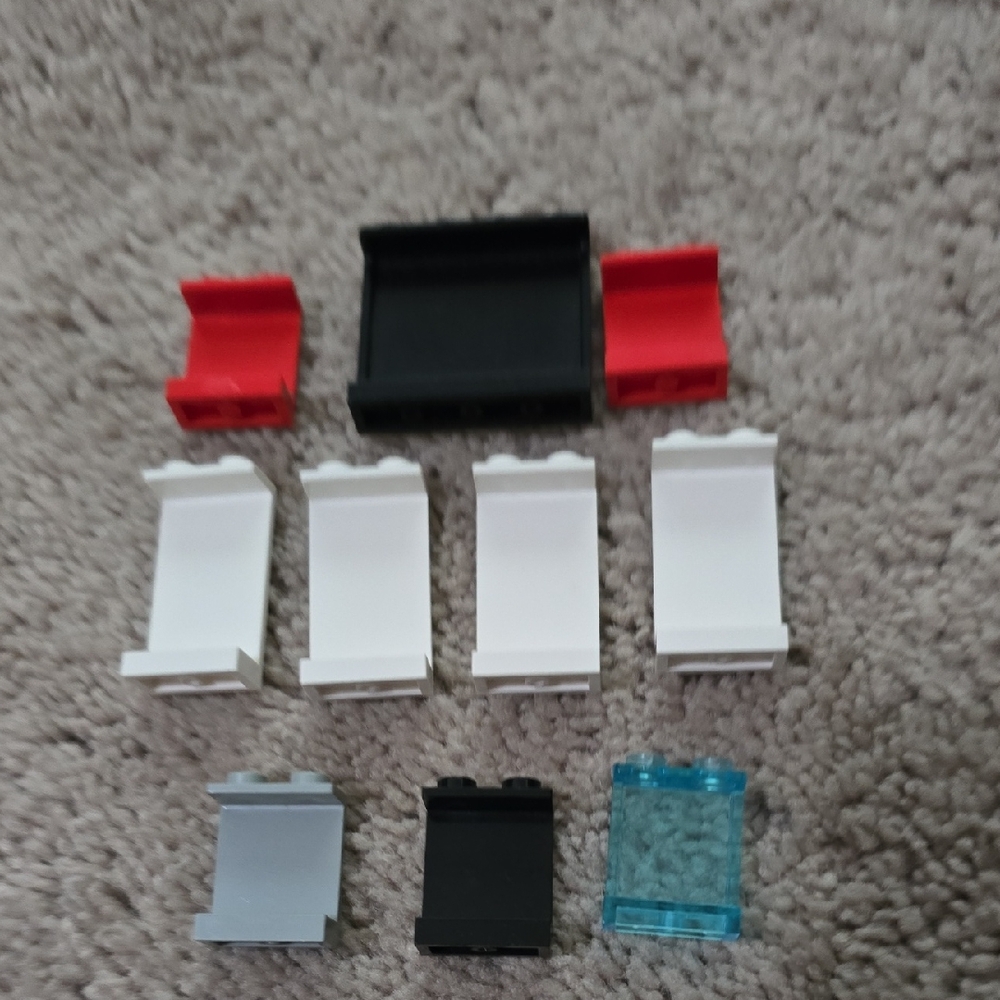 LEGO Building Block Set with Red, Black, White, and Blue Pieces - Picture 1 of 5